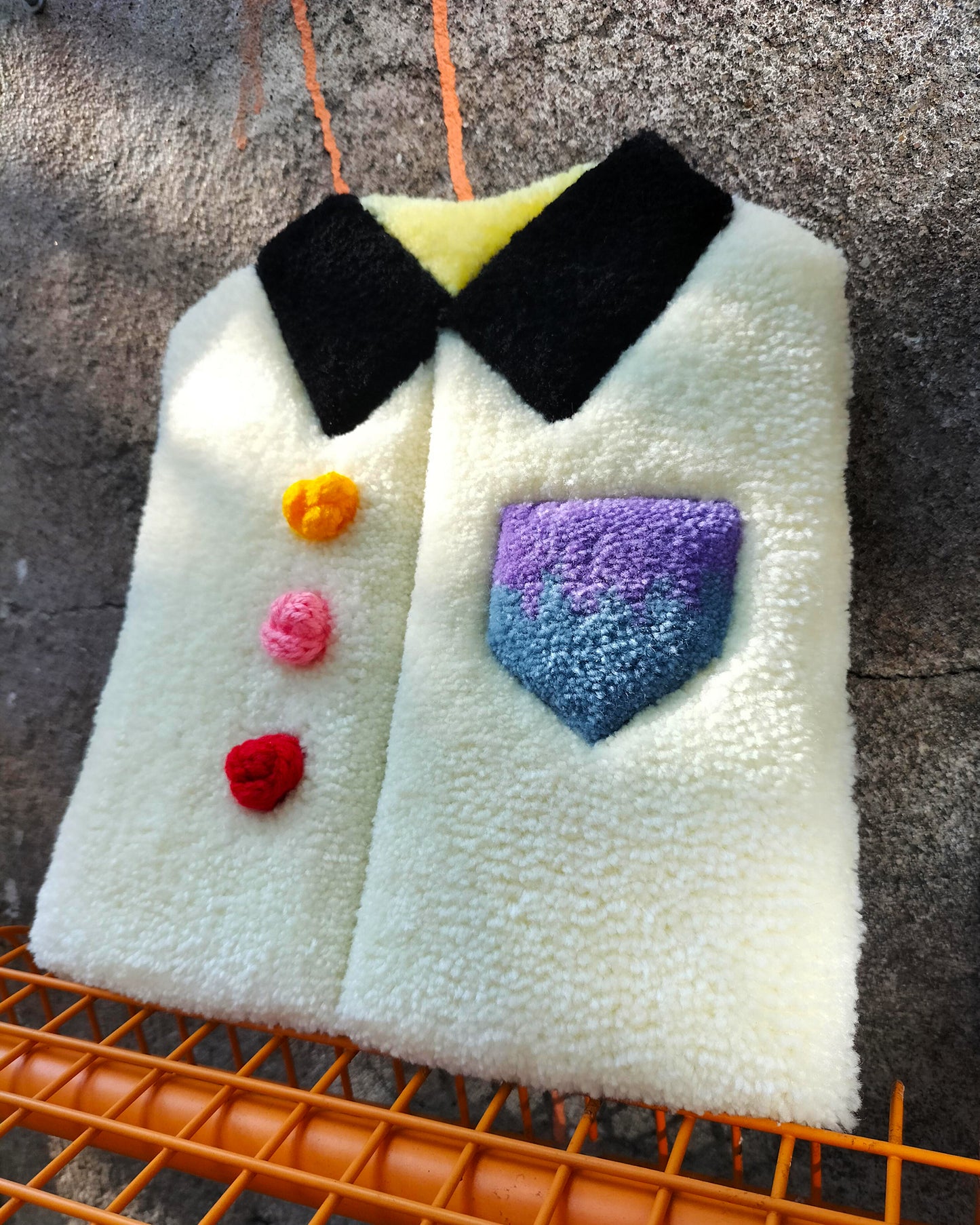 Whimsical Tufted Shirt Wall Hanging