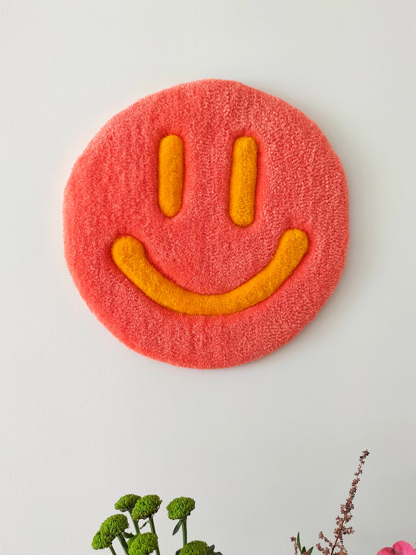 Smiley Handmade Tufted Wall Art