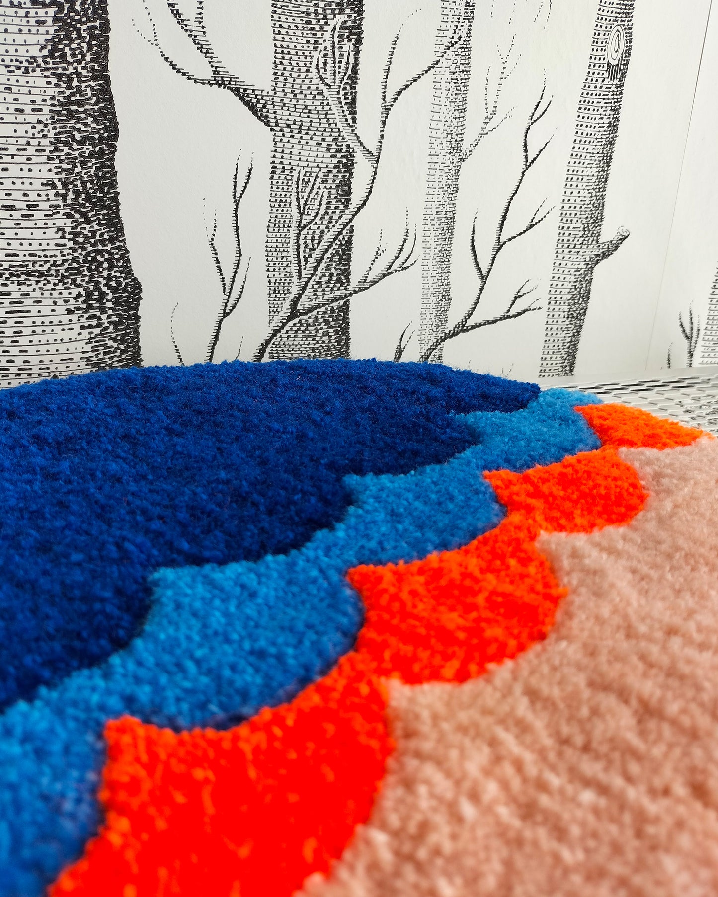 Wavy Handmade Tufted Wall Art