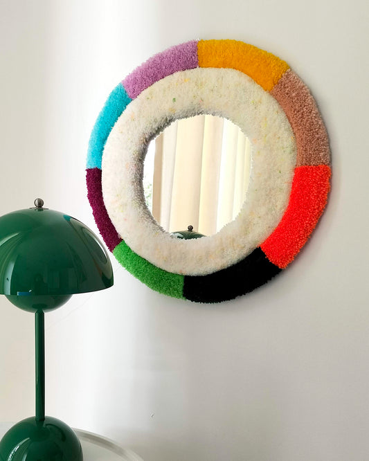 Colorful Handmade Tufted Mirror